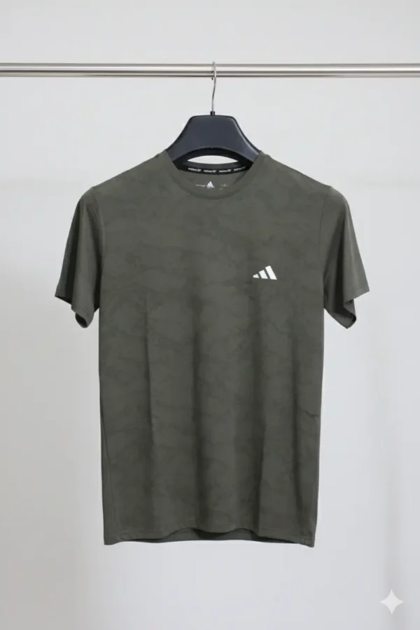 Green Mesh Active Shirt – Lycra 4-Way Stretch Breathable Performance Fit (2)