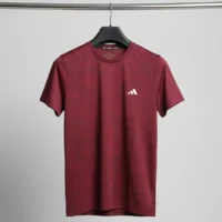 Maroon Mesh Active Shirt – Lycra 4-Way Stretch Lightweight & Performance Fit