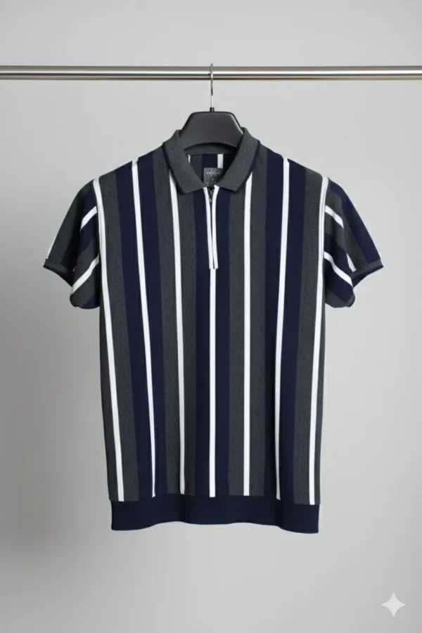 Old Money Knitted Zipper Polo
